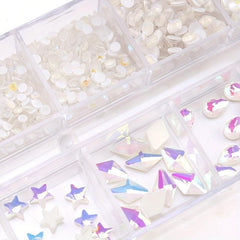 12 Grid Crystal Nail Art Rhinestones for DIY, Shoes, Clothes, Makeup Bags
