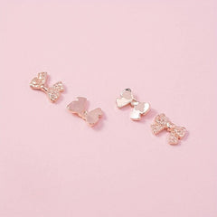 3D Alloy Bow Nail Charms Rose Golden Bow Nail Art Charms