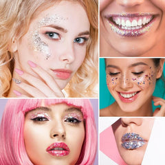 Nail Sequins Flake Set for Art Craft Makeup Iridescent DIY