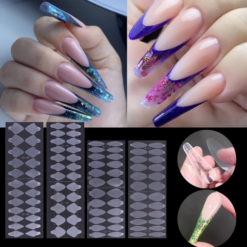 24 Nail Enhancement Crystal Nail Form Molds Gel Nail Mold Extension Forms