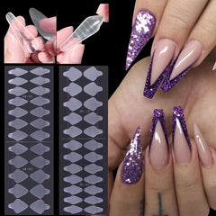 24 Nail Enhancement Crystal Nail Form Molds Gel Nail Mold Extension Forms