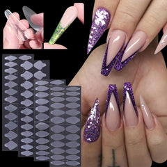 24 Nail Enhancement Crystal Nail Form Molds Gel Nail Mold Extension Forms
