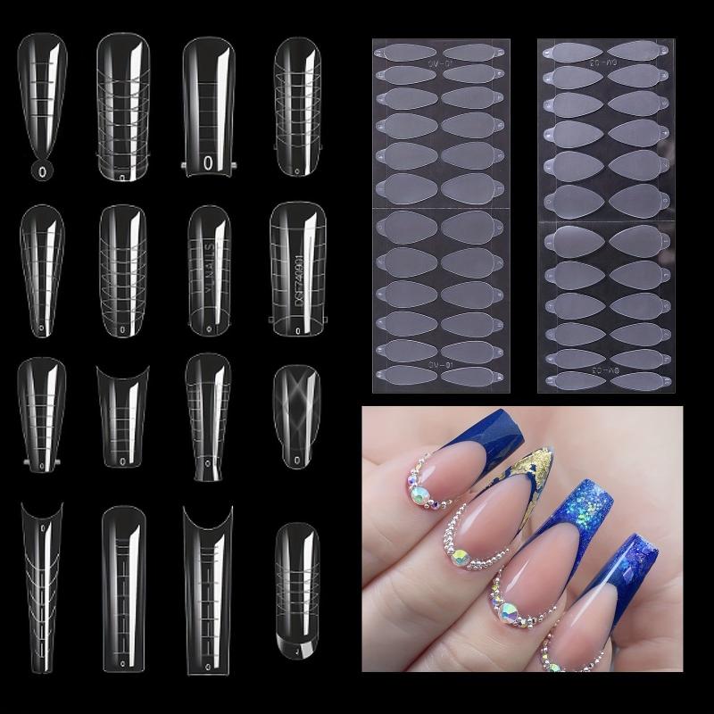 24 Nail Enhancement Crystal Nail Form Molds Gel Nail Mold Extension Forms