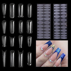 24 Nail Enhancement Crystal Nail Form Molds Gel Nail Mold Extension Forms