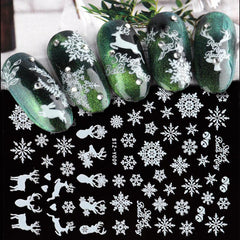 Christmas Luminous Nail Art Stickers - Festive Sparkle for Your Nails
