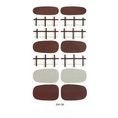 Glitter Stripe Nail Polish Stickers Self Adhesive Nail Decals