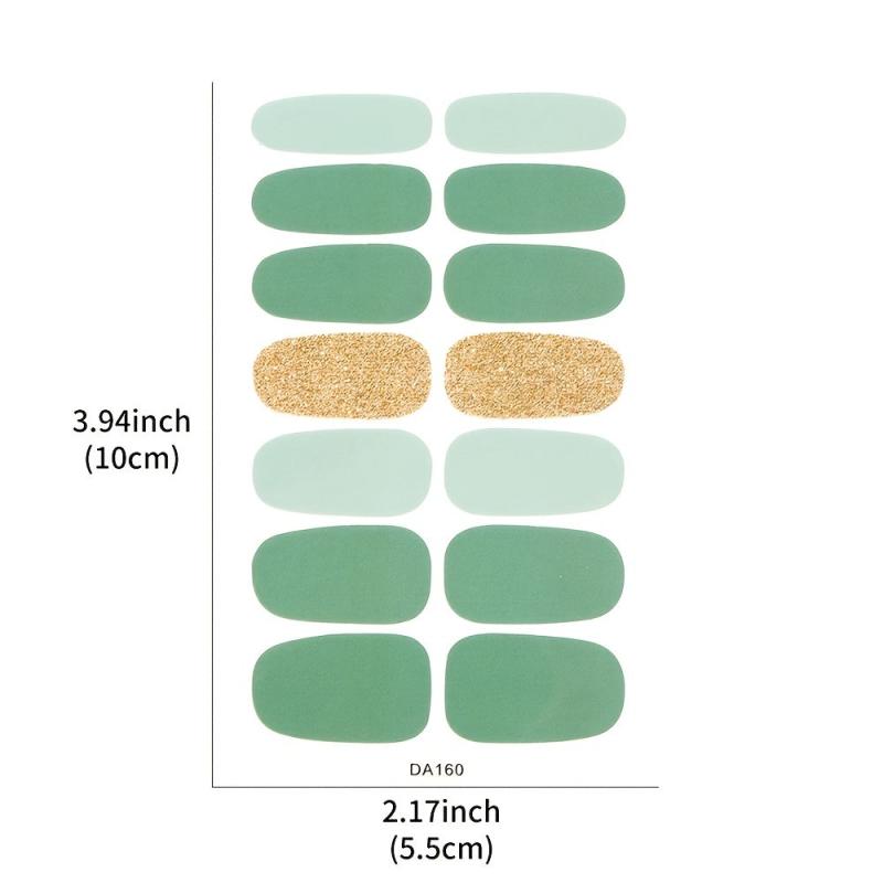 Glitter Stripe Nail Polish Stickers Self Adhesive Nail Decals