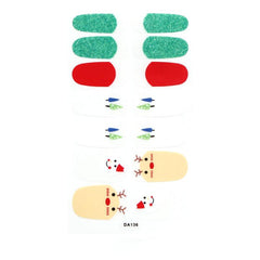 Glitter Stripe Nail Polish Stickers Self Adhesive Nail Decals