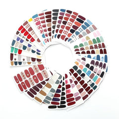 Glitter Stripe Nail Polish Stickers Self Adhesive Nail Decals
