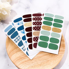Glitter Stripe Nail Polish Stickers Self Adhesive Nail Decals