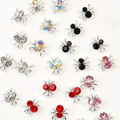 Spider Nail Art Charms Rhinestones 3D Nail Gem Accessories