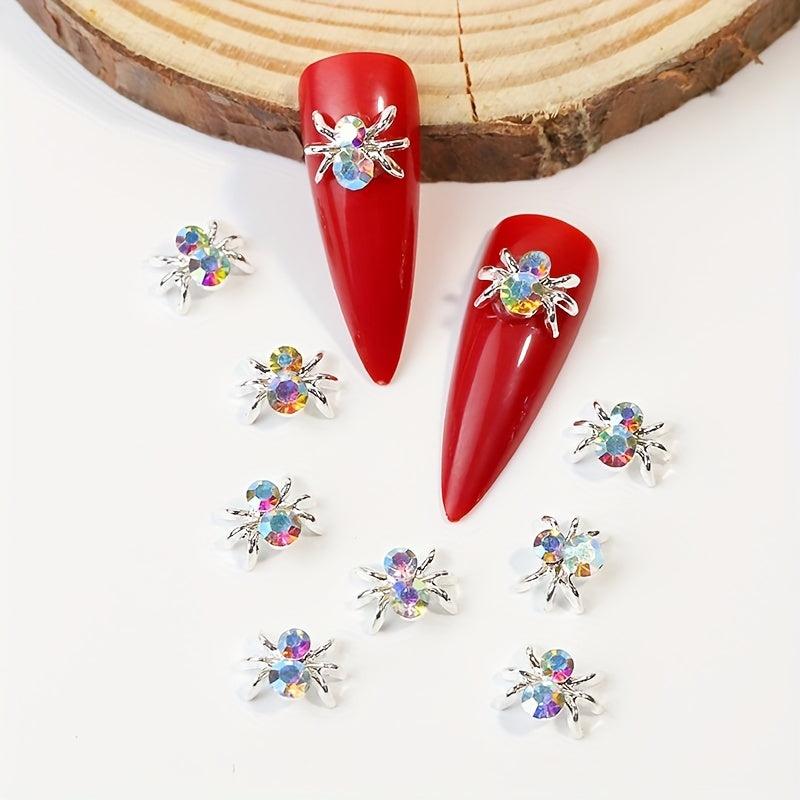 Spider Nail Art Charms Rhinestones 3D Nail Gem Accessories