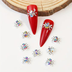 Spider Nail Art Charms Rhinestones 3D Nail Gem Accessories
