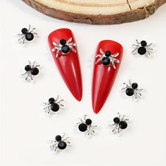 Spider Nail Art Charms Rhinestones 3D Nail Gem Accessories