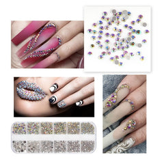 AB Clear Nail Rhinestones Kit for DIY Nail Art Crafts