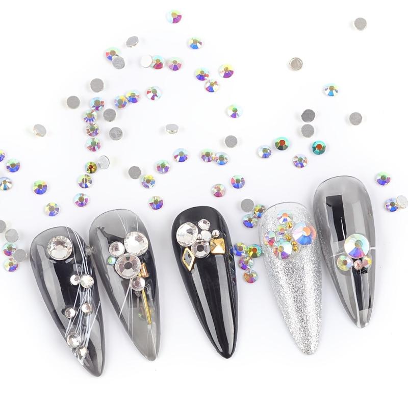 AB Clear Nail Rhinestones Kit for DIY Nail Art Crafts