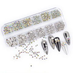 AB Clear Nail Rhinestones Kit for DIY Nail Art Crafts