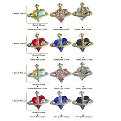 5pcs Heart Nail Charms 3D Purple Rhinestone Jewelry