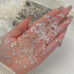 Y2K 50pcs 3D Rhinestone Bowknot Nail Art Decoration