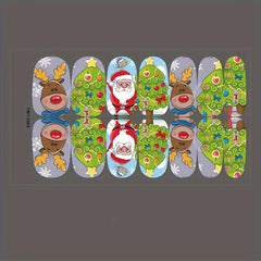 Christmas Nail Polish Stickers Snowflake Snowman Santa Claus Tree Xmas Parties