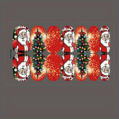 Christmas Nail Polish Stickers Snowflake Snowman Santa Claus Tree Xmas Parties