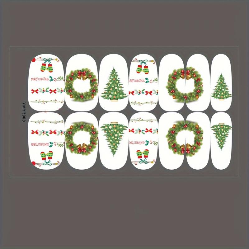 Christmas Nail Polish Stickers Snowflake Snowman Santa Claus Tree Xmas Parties