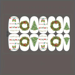 Christmas Nail Polish Stickers Snowflake Snowman Santa Claus Tree Xmas Parties