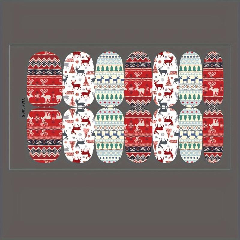 Christmas Nail Polish Stickers Snowflake Snowman Santa Claus Tree Xmas Parties