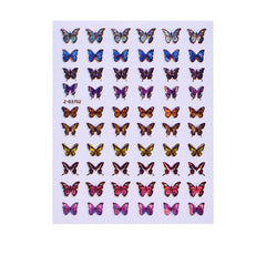Y2K Butterfly Nail Art Stickers 3D Self Adhesive Butterflies Nail Decals