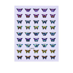 Y2K Butterfly Nail Art Stickers 3D Self Adhesive Butterflies Nail Decals