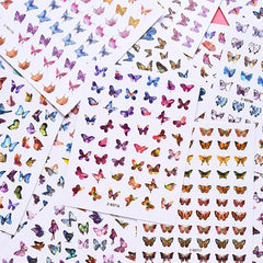 Y2K Butterfly Nail Art Stickers 3D Self Adhesive Butterflies Nail Decals