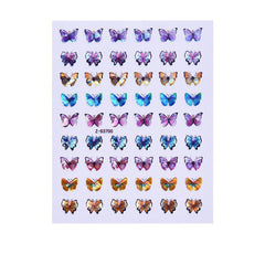 Y2K Butterfly Nail Art Stickers 3D Self Adhesive Butterflies Nail Decals