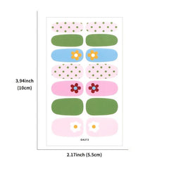 Colorful Nail Polish Strips Stickers - Self Adhesive Press On Nail Wraps
