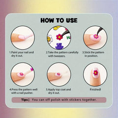 5D Rose Nail Art Sticker Self Adhesive Decoration