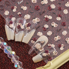 5D Rose Nail Art Sticker Self Adhesive Decoration