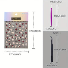 5D Rose Nail Art Sticker Self Adhesive Decoration
