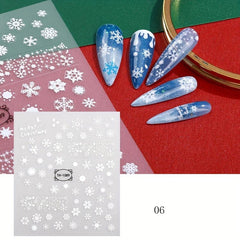 Christmas Nail Art Stickers Santa Claus Snowflake Elk Snowman