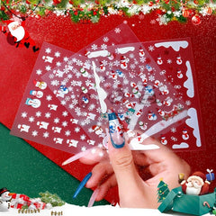 Christmas Nail Art Stickers Santa Claus Snowflake Elk Snowman