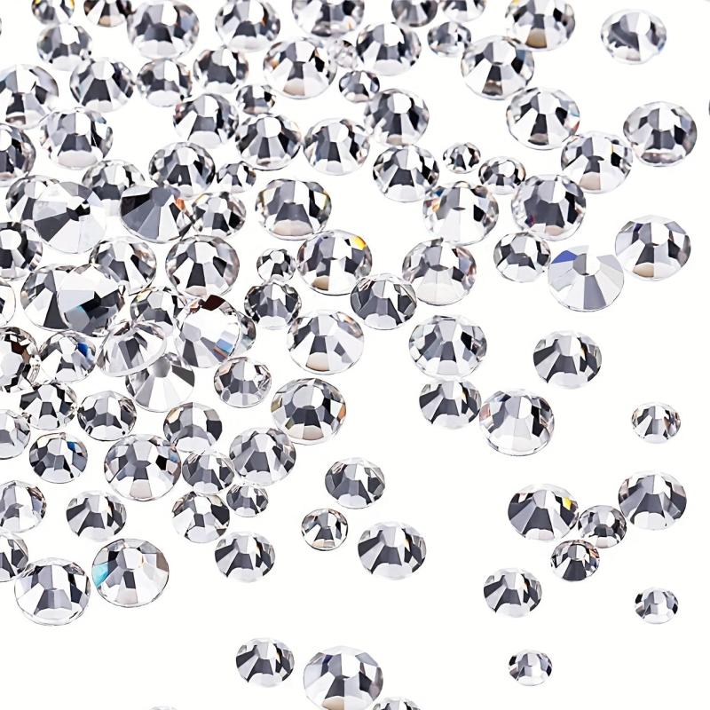 1440pcs Mixed Size Glass Rhinestones Nail Art Clear Crystal Decorations DIY