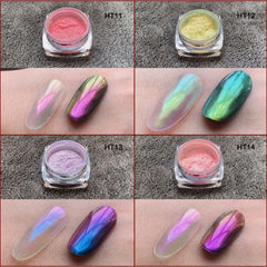 Aurora Pearl Glitter Nail Powder Magic Mirror Effect Holographic Dust