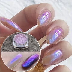 Aurora Pearl Glitter Nail Powder Magic Mirror Effect Holographic Dust
