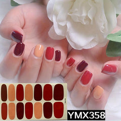 Colorful Nail Polish Stickers Self-Adhesive Manicure Kits with Nail File