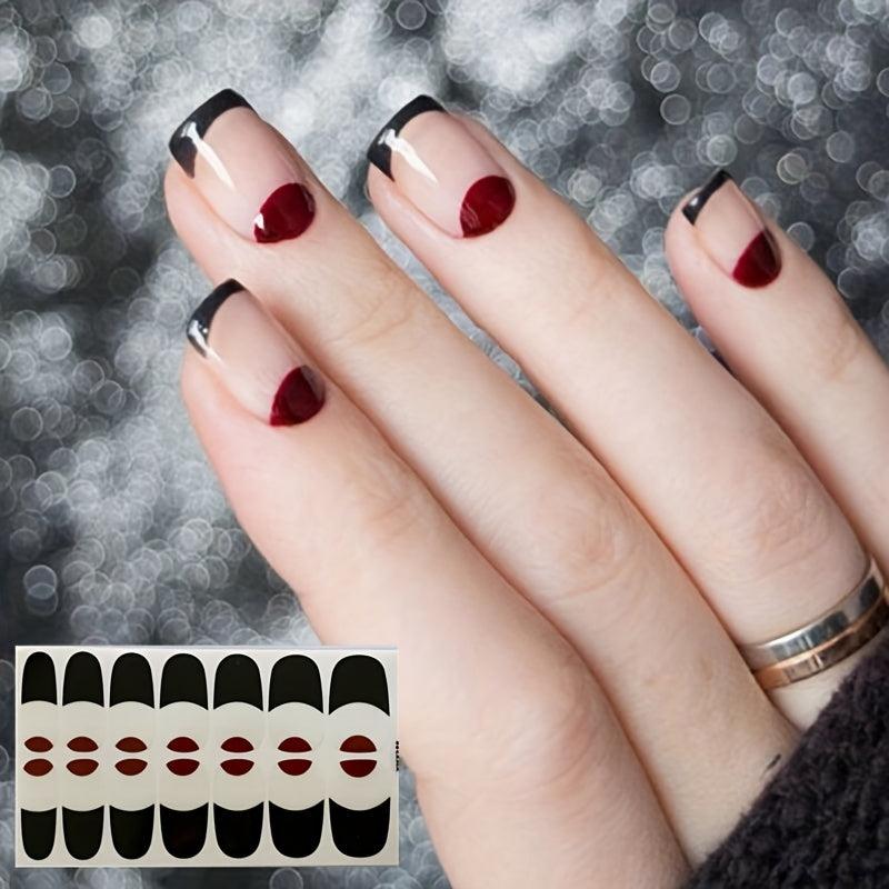 Colorful Nail Polish Stickers Self-Adhesive Manicure Kits with Nail File