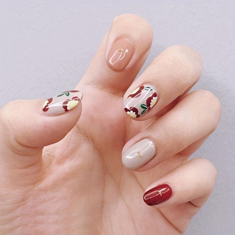 Colorful Nail Polish Stickers Self-Adhesive Manicure Kits with Nail File