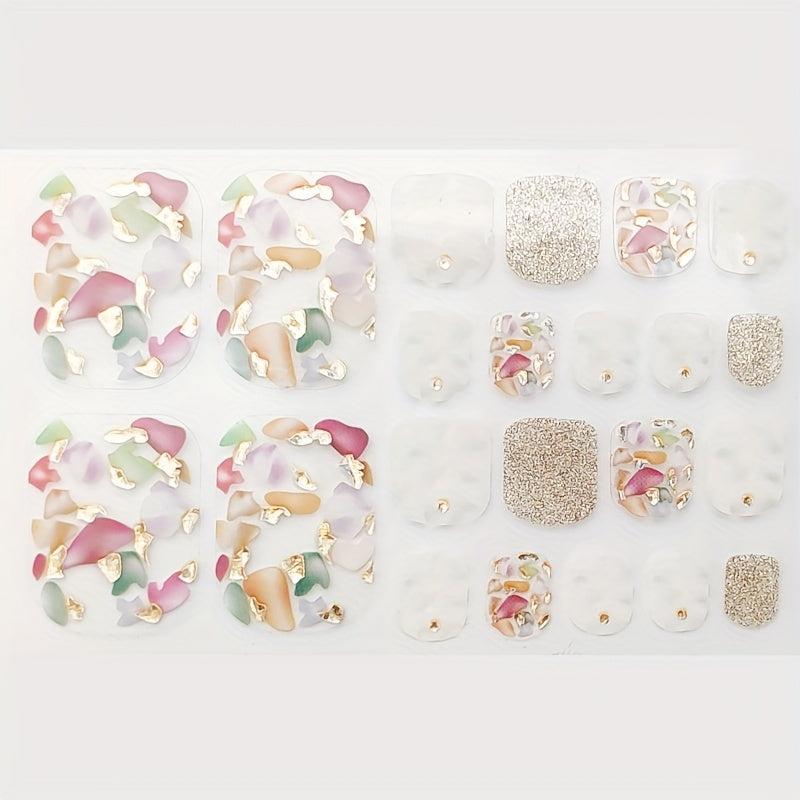 Self Adhesive Toenail Polish Strips 5 Sheets + 1 Nail File