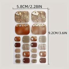 Self Adhesive Toenail Polish Strips 5 Sheets + 1 Nail File