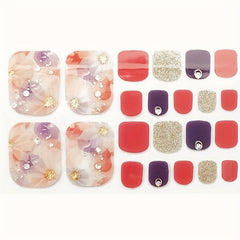 Self Adhesive Toenail Polish Strips 5 Sheets + 1 Nail File