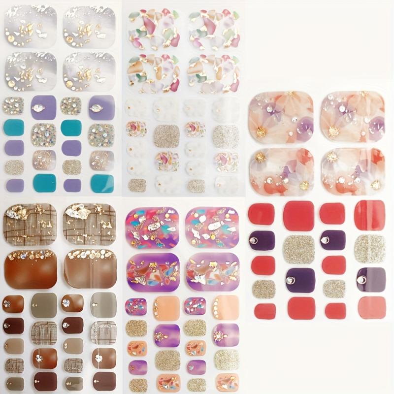 Self Adhesive Toenail Polish Strips 5 Sheets + 1 Nail File