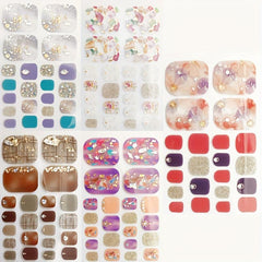 Self Adhesive Toenail Polish Strips 5 Sheets + 1 Nail File