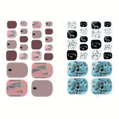 Glitter Sequins Toenail Art Polish Stickers Self Adhesive Pedicure Decals